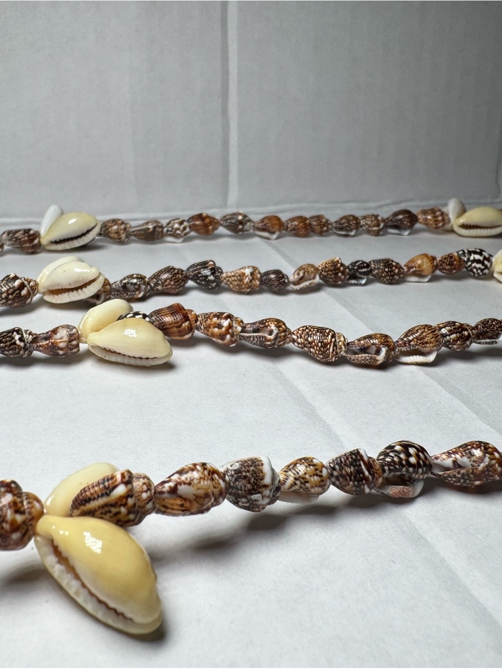 Handmade Hawaiian Brown Shell Necklace with Cowrie Accents